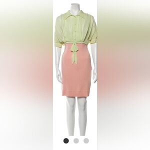 Moschino Cheap and Chic Colorblock Pattern Mini Dress